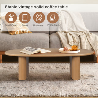 51'' Tapered Tabletop Coffee Table (NATURAL WOOD)