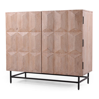 Geometry Cabinet - Modern Storage Cabinet with Geometric Design, Stylish Storage Solution for Home or Office