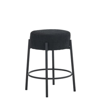 24" Tall, Round Bar Stools, Set of 2 - Contemporary upholstered dining stools for kitchens, coffee shops and bar stores - Includes sturdy hardware support legs