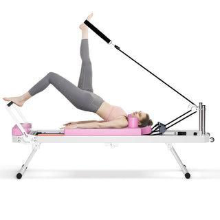 Pilates core bed, foldable home high quality, yoga studio with the same commercial fitness equipment, pink