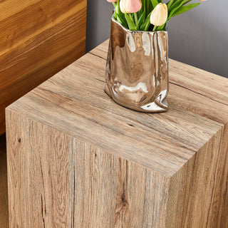 Elevate your living space with this modern MDF coffee table that showcases smooth, light wood color texture patterns. It is characterized by stylish design.