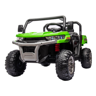 24V Ride On Truck 2-Seater UTV with 2x200W Motor, Dump Bed/Shovel, Remote Control Electric Vehicle for Boys and Girls, Non-Slip Tyres