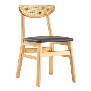 4 The stylish and durable solid wood dining chair, small curved back, PU cushion, and beautiful shape match perfectly with any room and everyday use