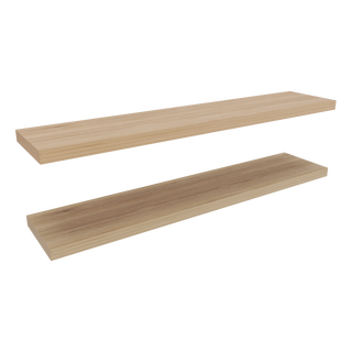 Ecco 47" Wide Floating Shelves Set of 2 – Wall Shelves for Bedroom, Bathroom Storage, Book Shelves for Living Room Decor