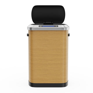 50L Smart Automatic Trash Can - Full Intelligent Sensor with Wood Finish