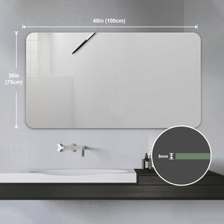 17167335Bathroom Vanity Mirror , Wall-Mounted Mirror for Bathroom Anti-Fog Waterproof