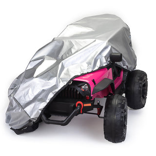 Kids Ride-On Toy Car Cover, Outdoor Wrapper Resistant Protection for Children Vehicles, Wheels Cover- Black