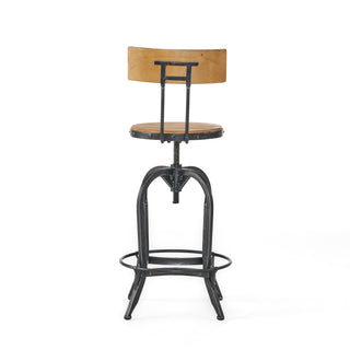 Adjustable Height Swivel Barstools WITH FIR WOOD