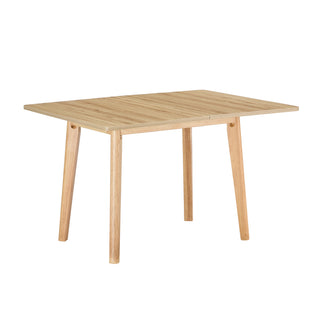 Wooden foldable table, rubber wood leg MFC tabletop, foldable computer desk, foldable office desk, suitable for restaurants, living rooms, terraces, kitchens