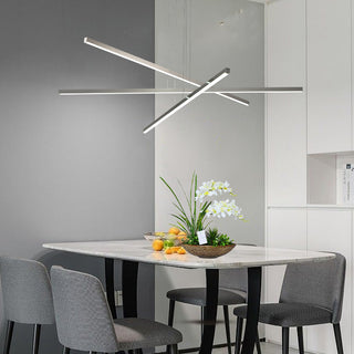 Pendant Lighting Fixture in Silver Integrated LED
