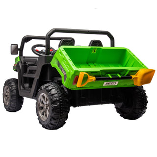 24V Ride On Truck 2-Seater UTV with 2x200W Motor, Dump Bed/Shovel, Remote Control Electric Vehicle for Boys and Girls, Non-Slip Tyres