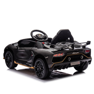 12V Kids Ride On Car W/Parents Remote Control,Licensed Lamborghini Aventador Xago,Hydraulic pressure door,Slow Start,Early education,Bluetooth,Adjustable Volume,MP3,USB,LED Lights For Kids Aged 2-4.