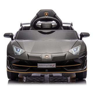 12V Kids Ride On Car W/Parents Remote Control,Licensed Lamborghini Aventador Xago,Hydraulic pressure door,Slow Start,Early education,Bluetooth,Adjustable Volume,MP3,USB,LED Lights For Kids Aged 2-4.