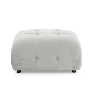 Modular Sectional Sofa, Button Tufted Designed and DIY Combination,L Shaped Couch with Reversible Ottoman, Grey Velvet