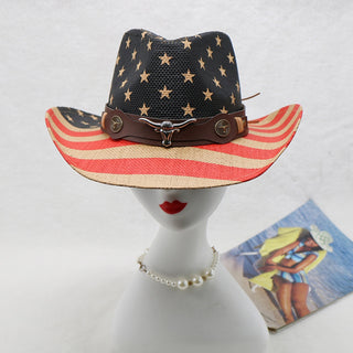 U.S Flag Print Paper Cloth Hat