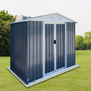 Outdoor Storage Sheds 6ftx4ft Apex Roof Grey