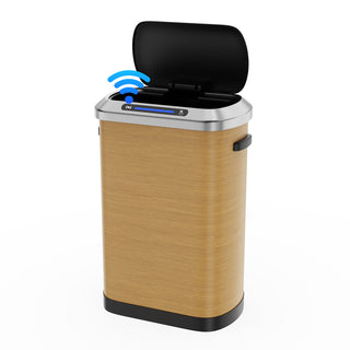 50L Smart Automatic Trash Can - Full Intelligent Sensor with Wood Finish