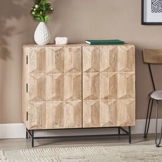 Geometry Cabinet - Modern Storage Cabinet with Geometric Design, Stylish Storage Solution for Home or Office