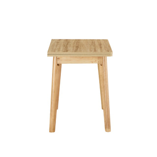 Wooden foldable table, rubber wood leg MFC tabletop, foldable computer desk, foldable office desk, suitable for restaurants, living rooms, terraces, kitchens