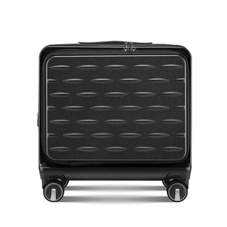 18" Carry-On Luggage with Front Open Door and Laptop Interlayer, PC Hard Shell Suitcase, Built-In TSA Lock, Lightweight Hardside Spinner Wheels, Airline Approved for Men and Women