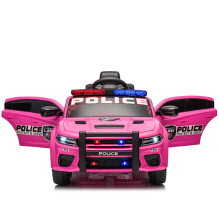 Licensed Dodge Charger,12v Kids ride on police car W/Parents Remote Control,anti-collision bar,Front& top alarm light design,Police car sticker,megaphone,three-speed,slow start,Four wheel suspension.