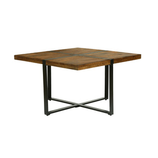 Handmade Mango Wood and Iron Square Coffee Table