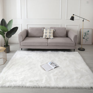 Cozy Collection Ultra Soft Fluffy Faux Fur Sheepskin Area Rug