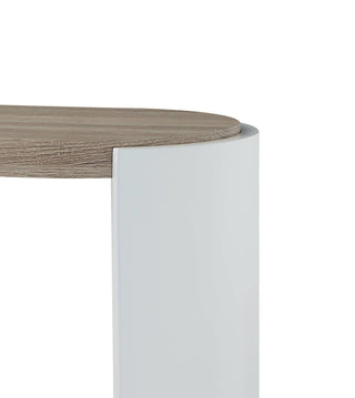 Zoma Oak & White High Gloss Finish Sofa Table