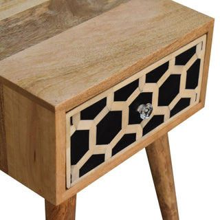 Artisan Furniture Solid Wood Mini Bone Inlay Bedside