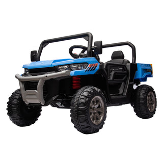 24V Ride On Truck 2-Seater UTV with 2x200W Motor, Dump Bed/Shovel, Remote Control Electric Ride On Car with Non-Slip Tyres for Boys and Girls