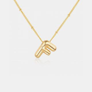 Gold-Plated Bubble Initial Necklace