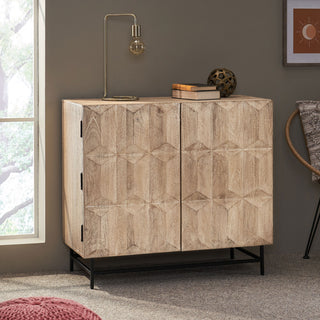 Geometry Cabinet - Modern Storage Cabinet with Geometric Design, Stylish Storage Solution for Home or Office