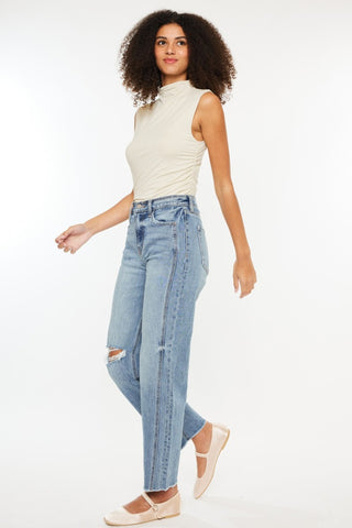 Kancan Ultra High Rise Distressed Straight Jeans