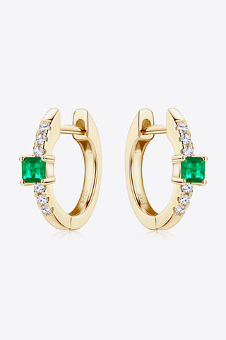 Lab-Grown Emerald Earrings