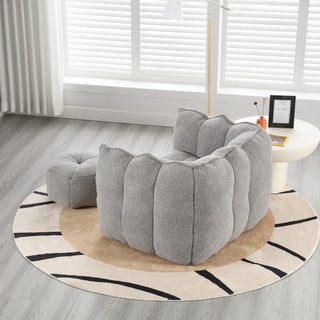 Soft Bean Bag Chair with High Resilient Foam(Chips)for living room and bedroom,Comfortable Square Lazy Sofa with Footstool, Cover for Adults to Gaming, Reading, and Watching TV