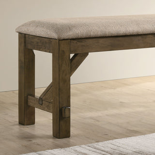 Raven Wood Fabric Upholstered Dining Bench