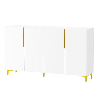 U_Style Glossy Finish Light Luxury Storage Cabinet, Adjustable, Suitable for Living Room, Study, Hallway.