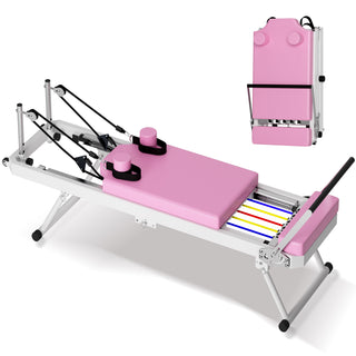 Pilates core bed, foldable home high quality, yoga studio with the same commercial fitness equipment, pink