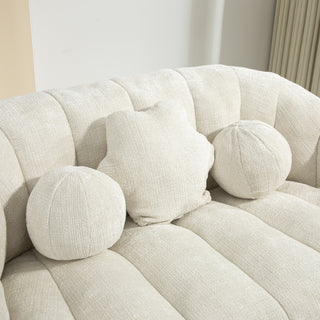 Relax in style with the COOLMORE Bean Bag Sofa Lazy Sofa, designed for ultimate comfort and durability. Featuring a high-back design, this bean bag chair offers exceptional support for both adults and kids. Perfect for indoor and outdoor use, it serves as an accent floor lounge chair, adding a modern touch to any space. Made with soft and breathable white chenille fabric, the sofa provides a cozy seating experience for lounging, reading, or watching TV. Its versatile design ensures it blends seamlessly into