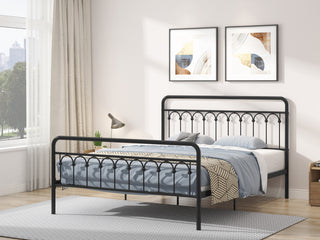 Tara Metal Bed Queen, Black