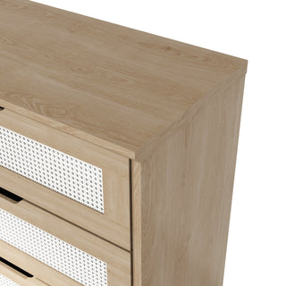 Rattan Chest of Drawer, 4 Drawer Chest for Bedroom with Metal Leg - L31.5'' x W15.75'' x 44.57'' (Natural) - White Label