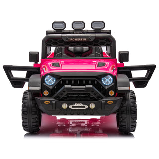 24V Ride On Large Pickup Truck for Kids, 4WD Ride On Car with Remote Control, Bluetooth Music, Spacious Rear Storage, Parents Assist in Driving

