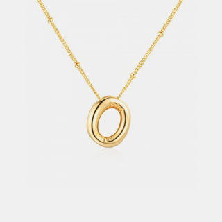 Gold-Plated Bubble Initial Necklace