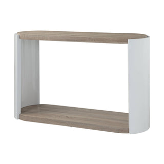 Zoma Oak & White High Gloss Finish Sofa Table