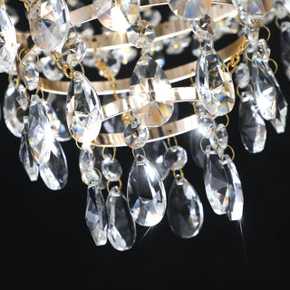 Gold Crystal Chandeliers,Large Contemporary Luxury Ceiling Lighting for Living Room Dining Room Bedroom Hallway (Without Bulb)