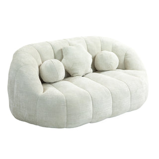 Relax in style with the COOLMORE Bean Bag Sofa Lazy Sofa, designed for ultimate comfort and durability. Featuring a high-back design, this bean bag chair offers exceptional support for both adults and kids. Perfect for indoor and outdoor use, it serves as an accent floor lounge chair, adding a modern touch to any space. Made with soft and breathable white chenille fabric, the sofa provides a cozy seating experience for lounging, reading, or watching TV. Its versatile design ensures it blends seamlessly into