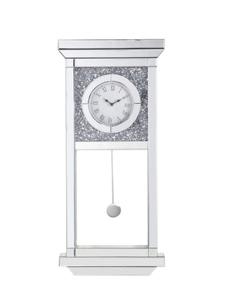 Acme Noralie Wall Clock Mirrored & Faux Diamonds Ac00423