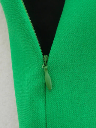 Green Straight Blazer Skirt