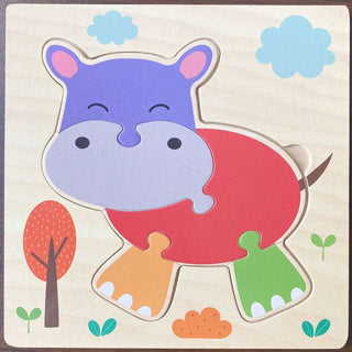 3D Wooden Animal Puzzles - Educational Toy