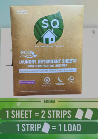 SQ Eco Laundry Strips - Rose Bush 160 loads / 80 sheets (4 Boxes)